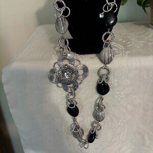 Beautiful Silver Tone Necklace (41") for any occasion